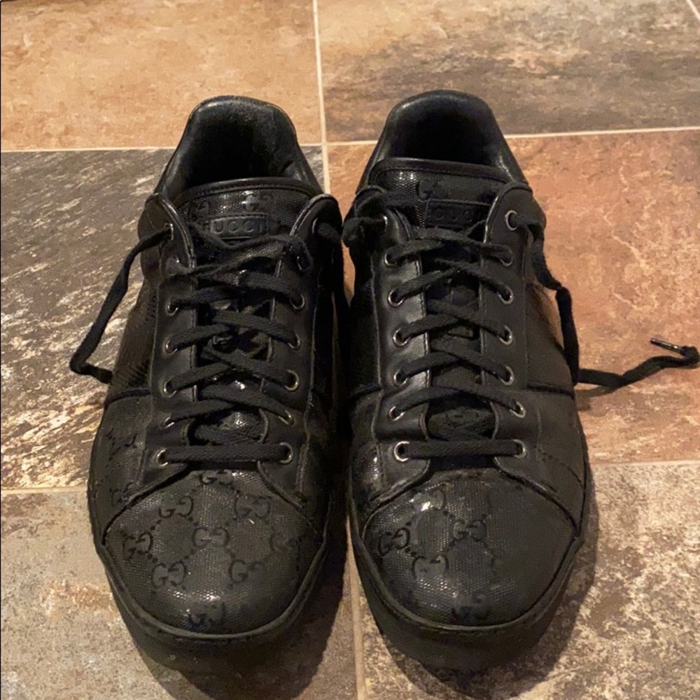 Gucci Black GG Guccisima Monogram Sneakers